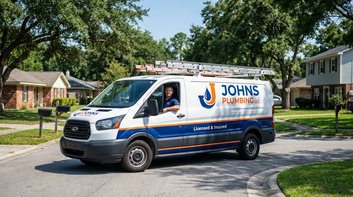 Johns Plumbing LLC service van in Trujillo Alto, PR