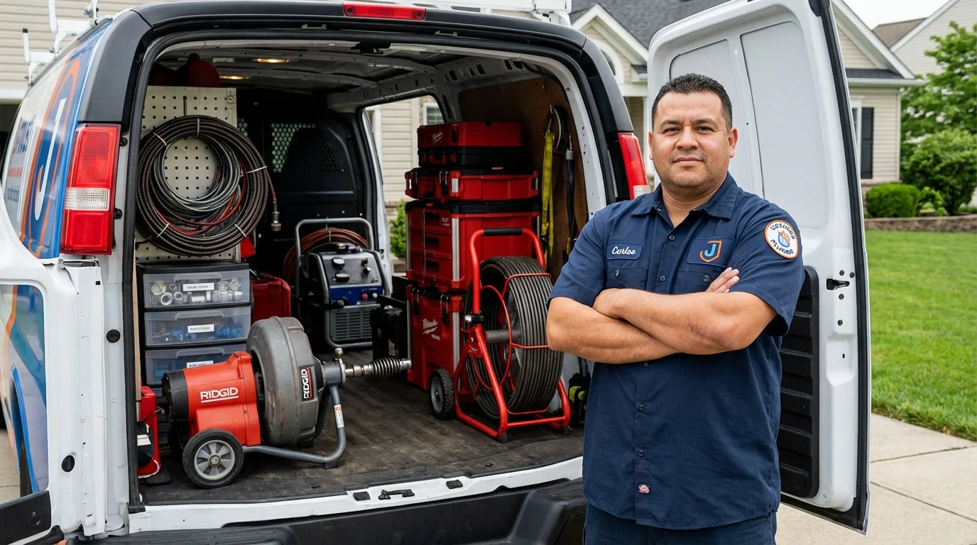 Professional drain cleaning equipment and Johns Plumbing LLC plumber in Trujillo Alto