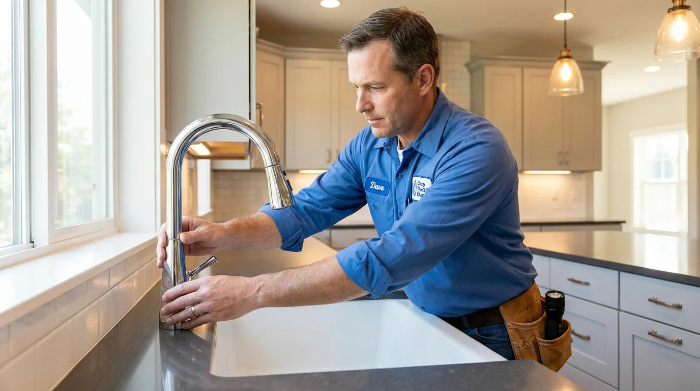 Kitchen faucet installation by Johns Plumbing LLC in Trujillo Alto